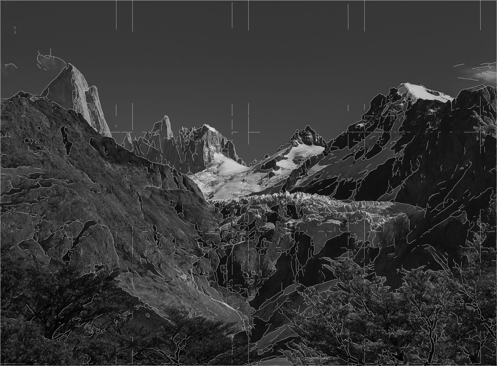 Glaciar Piedras Blancas.
Detección de bordes. RCF.
2025 /2026
