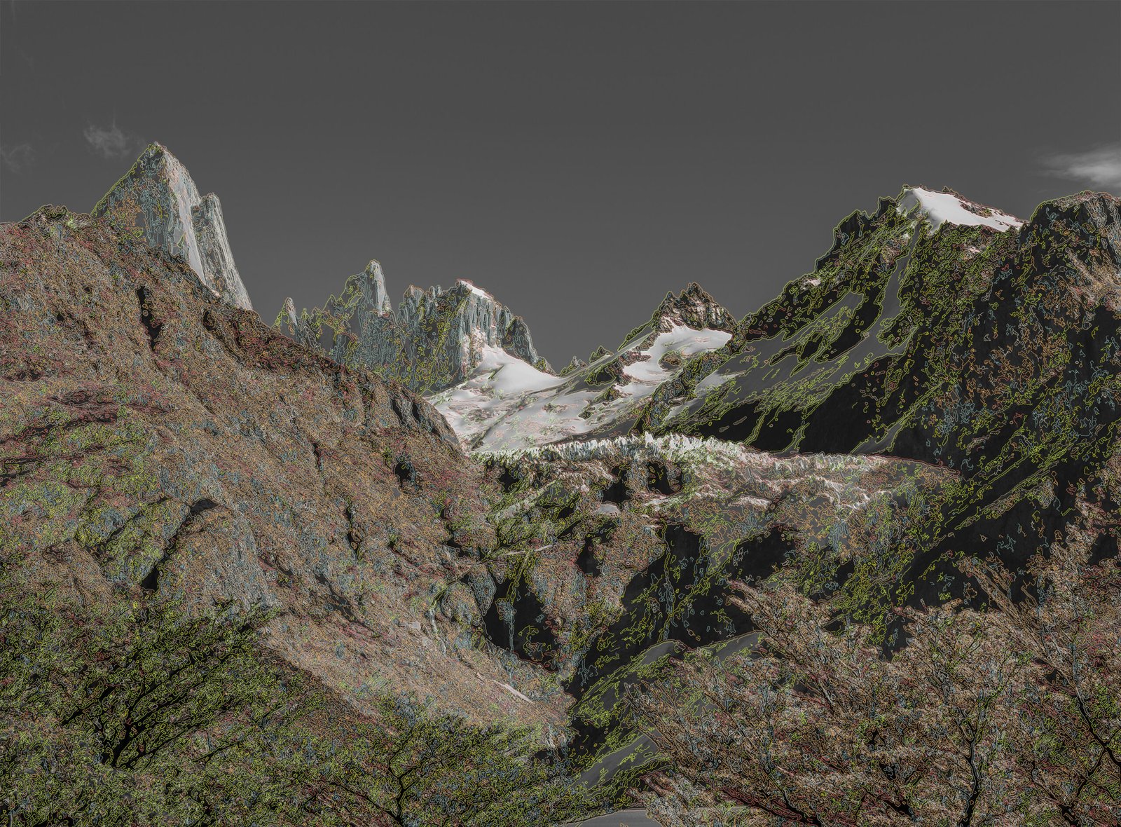 Glaciar Piedras Blancas.
Detección de bordes. CROMATICA.
2025 /2026