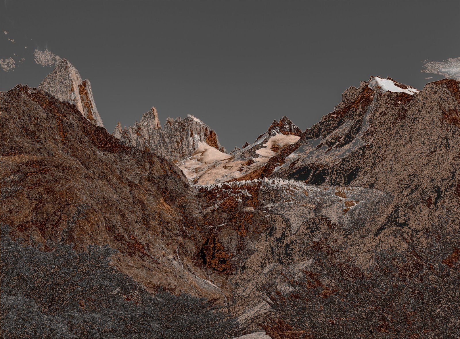 Glaciar Piedras Blancas.
Detección de bordes. PREWITT.
2025 /2026