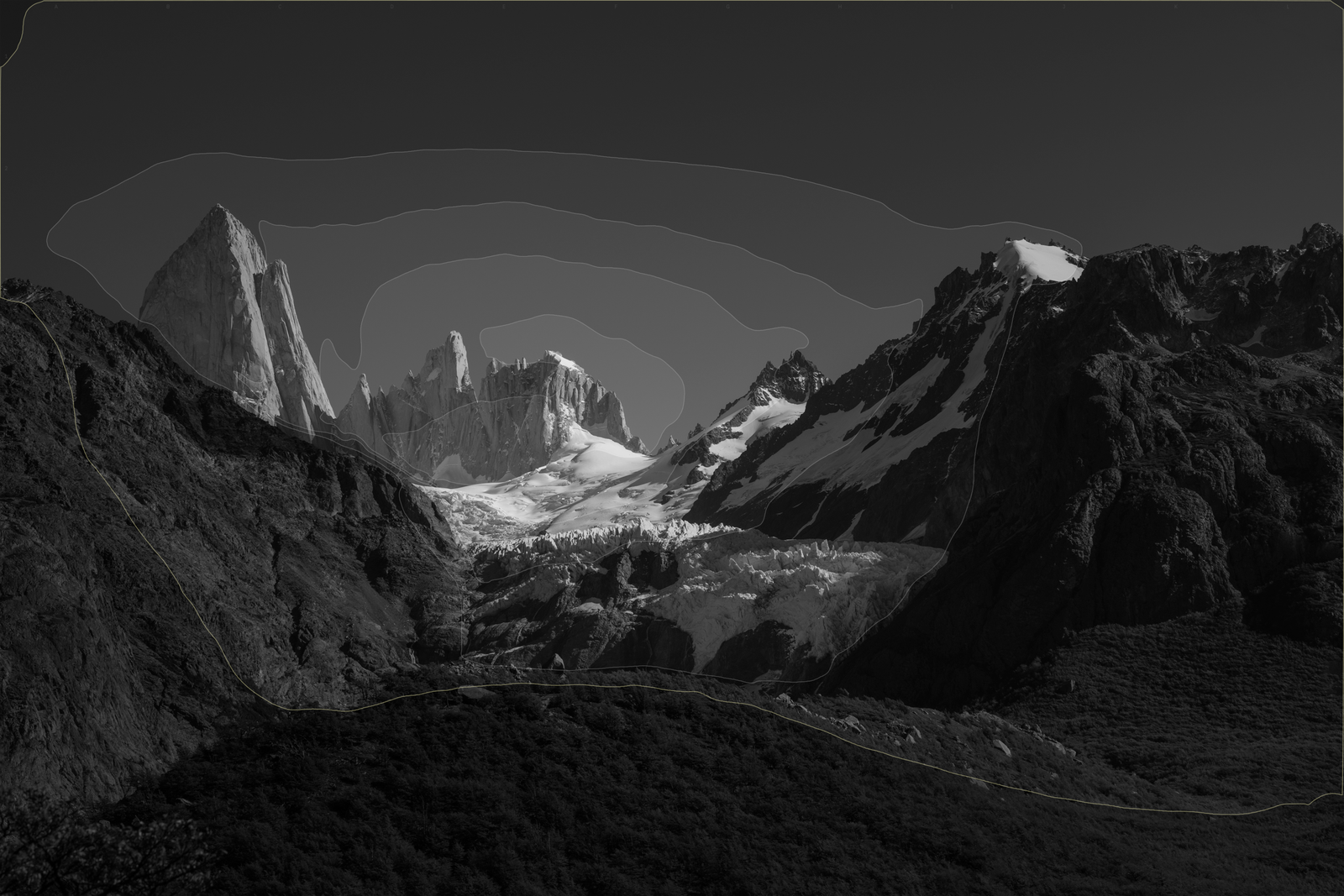 Target: Glaciar Piedras Blancas. El Chaltén.
Proceso: Profundidad. ZoeDepth.
Timestamp: 2025-2026